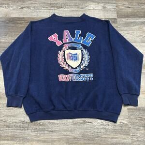 Vintage 90s Yale University Oasis Sportswear Blue Womens L‎ Crewneck Sweatshirt